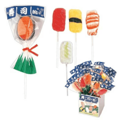 Sanshu Seika Sushi Shaped Candy Lolly 10g