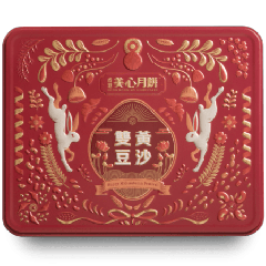 香港美心双黄豆沙月饼 (4x185克) 740克