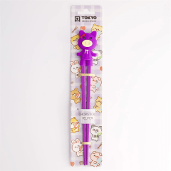Tokyo Children Chopsticks Pig Purple 22cm