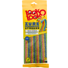 Look O Look Sour Candy Rainbow stripes 125g