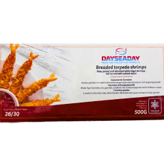 Dayseaday Breaded Torpedo Shrimps 26/30 500g