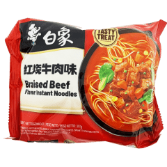Baixiang Tasty Treat Braised Beef Flavor Instant Noodles 107g