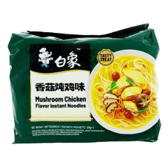 Baixiang Tasty Treat Paddestoel Kip Smaak Instant Noedels (Vijf Pakken)104gx5