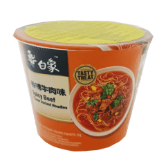 Baixiang Tasty Treat Spicy Beef Flavor Instant Noodles (Bowl) 102g
