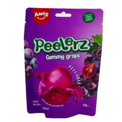 Amos Candy Peelerz Gummy met Druiven smaak 65g