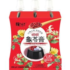 美味棧 唧唧龜苓膏 （紅豆椰果口味）250克 x3 