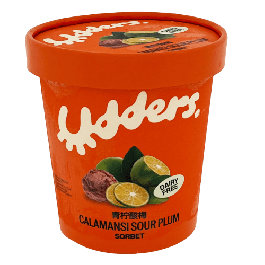 Udders Frozen Calamansi Sour Plum Sorbet Dairy Free 474ml