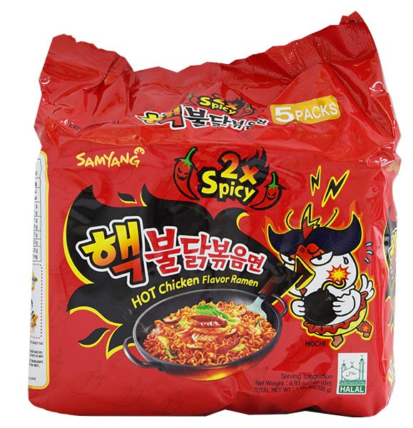 Buldak 2× Spicy — paket od 5
