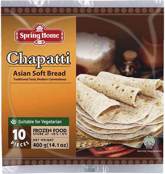 chapati★ Spring Home Asian Soft Bread Chapatti 400g | Amazing Oriental