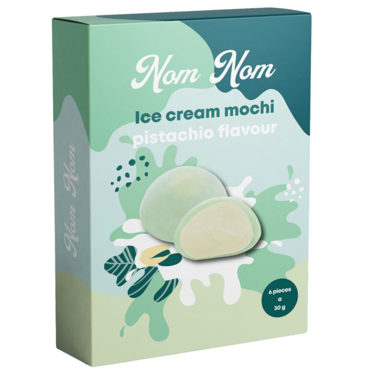 Nom Nom Frozen Pistachio Mochi Ice Cream 6x30g | Amazing Oriental